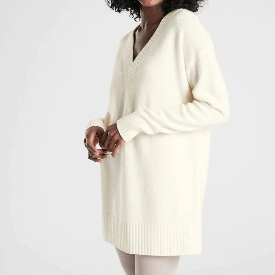 Athleta Wool Cashmere V-Neck Tunic Size Medium